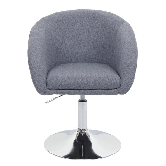 Cosmo Casa - Set van 6 Eetkamerstoelen - Verstelbaar - Textiel - Donkergrijs