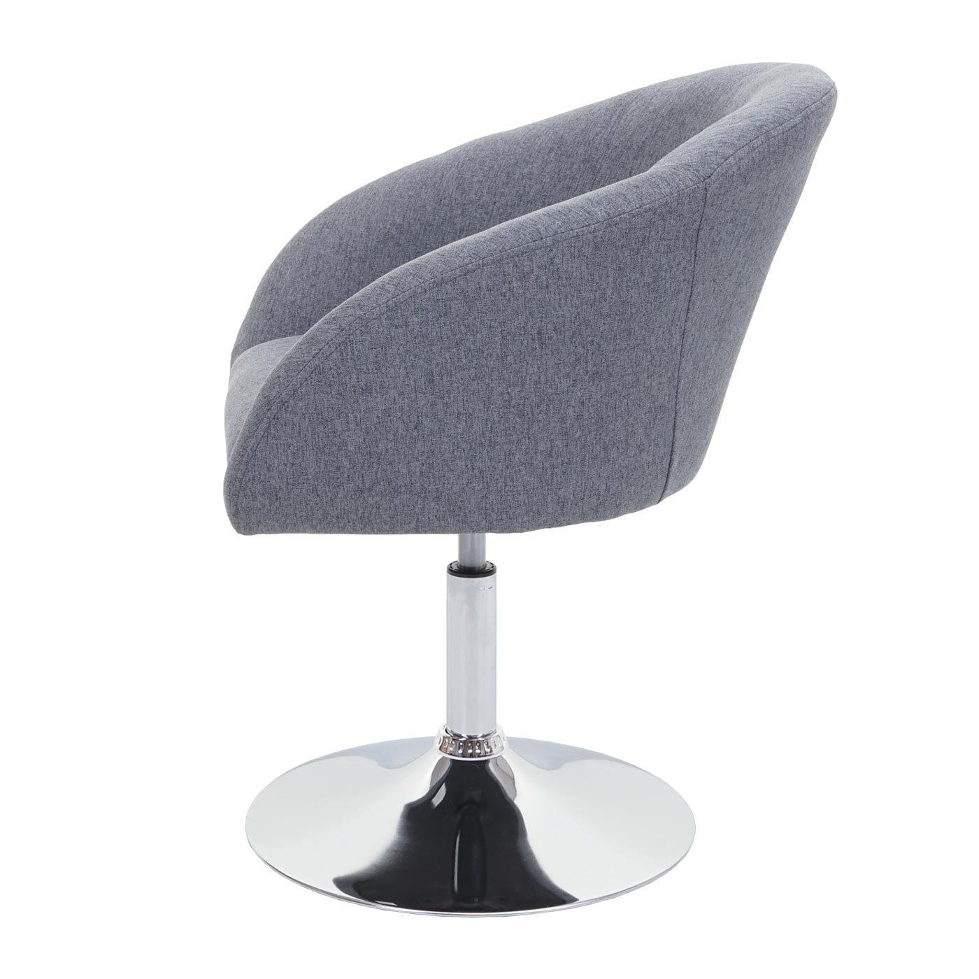 Cosmo Casa - Set van 6 Eetkamerstoelen - Verstelbaar - Textiel - Donkergrijs