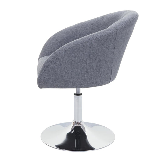 Cosmo Casa - Set van 6 Eetkamerstoelen - Verstelbaar - Textiel - Donkergrijs