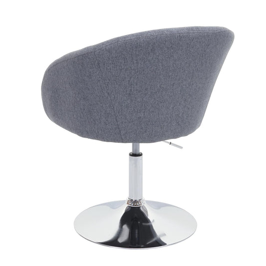 Cosmo Casa - Set van 6 Eetkamerstoelen - Verstelbaar - Textiel - Donkergrijs