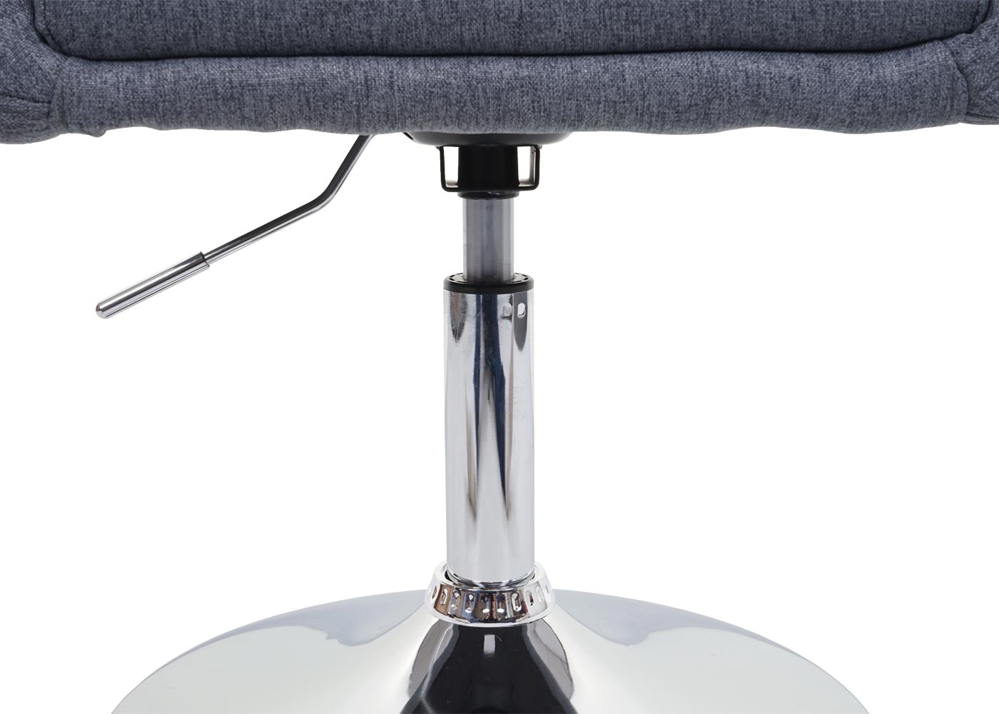 Cosmo Casa - Set van 6 Eetkamerstoelen - Verstelbaar - Textiel - Donkergrijs