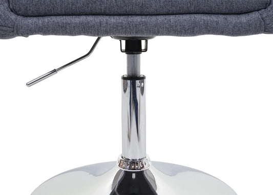 Cosmo Casa - Set van 6 Eetkamerstoelen - Verstelbaar - Textiel - Donkergrijs