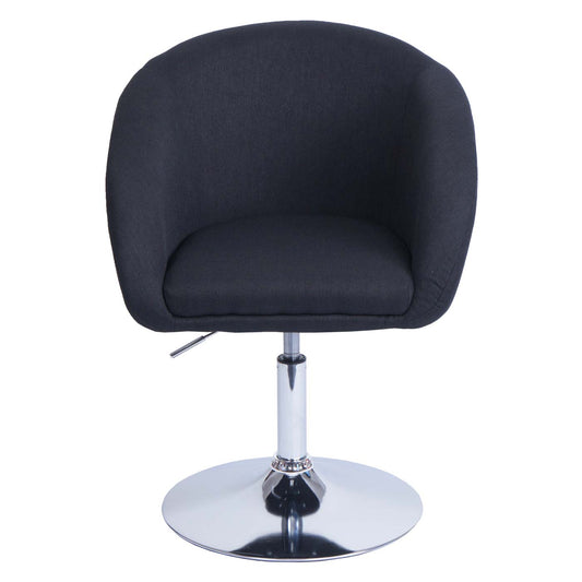 Cosmo Casa - Set van 6 Eetkamerstoelen - Verstelbaar - Textiel - Antraciet