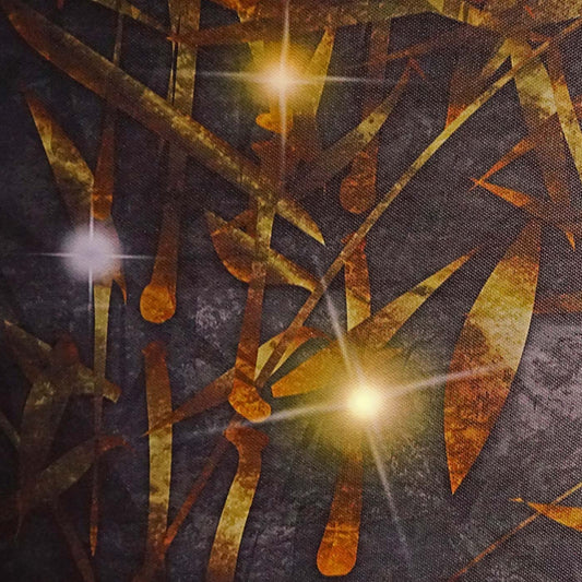 Cosmo Casa - Wanddecoratie - LED-Canvasfoto - Verlichte Foto - Boeddha - Zwart