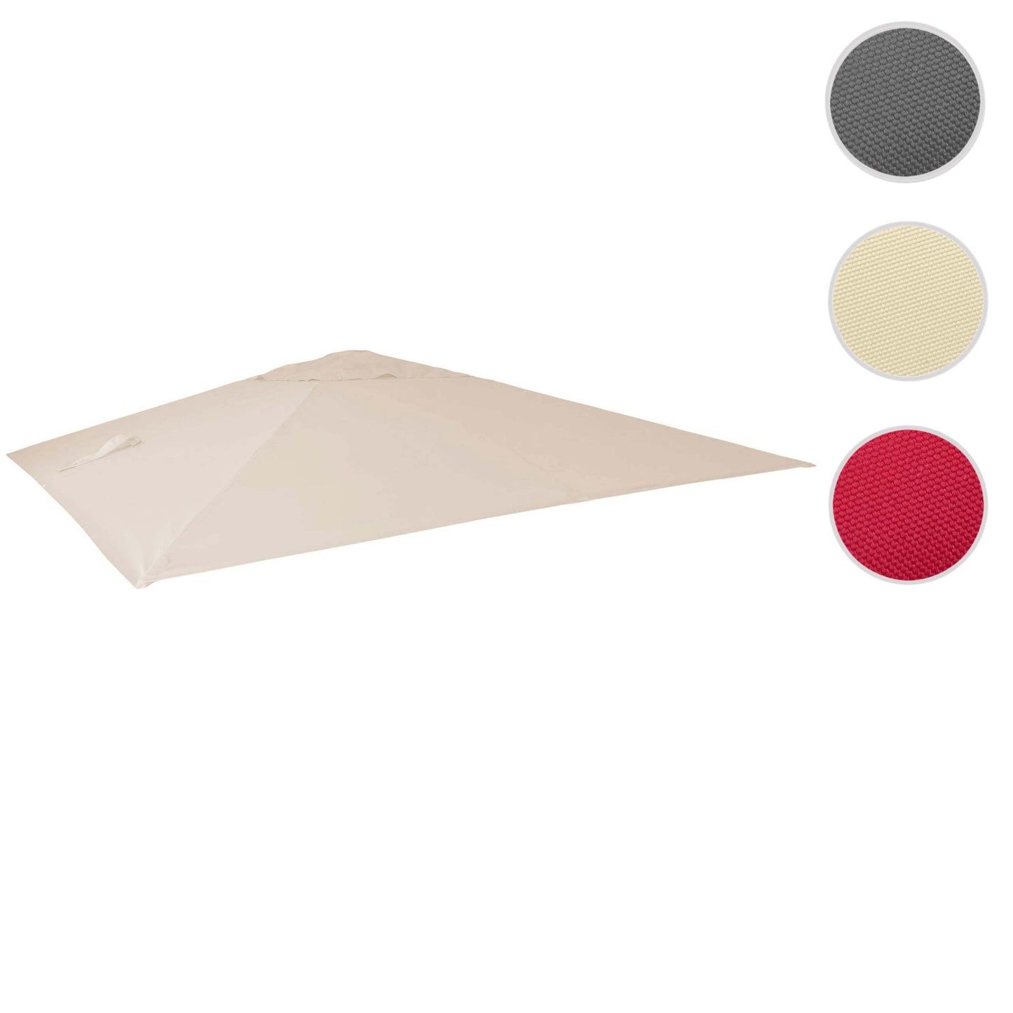 Cosmo Casa - Vervanghoes - Parasolhoes - Polyester - Crème - 3,5×3,5 m (Ø 4,95 m) - 4 kg