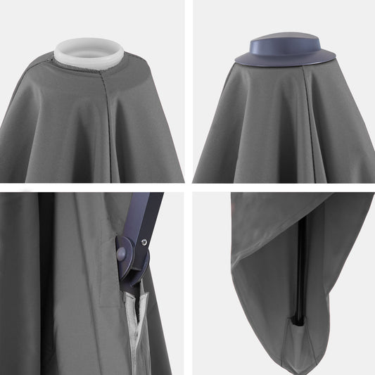 Cosmo Casa - Vervanghoes - Met flap - Polyester - Antraciet - 3×3 m (Ø 4,24 m) - 3 kg