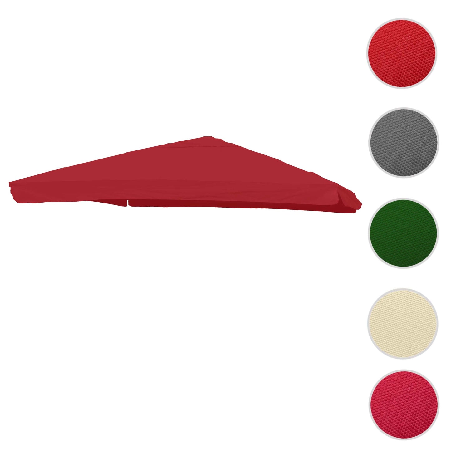 Cosmo Casa - Vervanghoes - Met flap - Polyester - Bordeauxrood - 3×3 m (Ø 4,24 m) - 3 kg