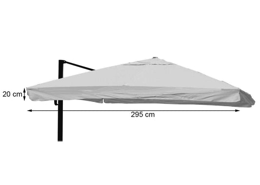 Cosmo Casa - Vervanghoes - Met flap - Polyester - Crème - 3×3 m (Ø 4,24 m) - 3 kg