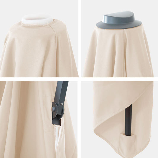 Cosmo Casa - Vervanghoes - Parasolhoes - Polyester - Crème - 3,5×3,5 m (Ø 4,95 m) - 4 kg