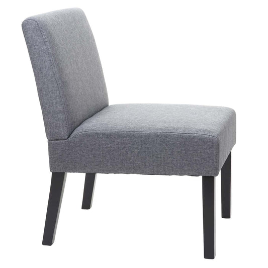 Cosmo Casa - Set van 2 Eetkamerstoelen - Lounge - Textiel - Donkergrijs