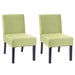 Cosmo Casa - Set van 2 Eetkamerstoelen - Lounge - Textiel - Groen