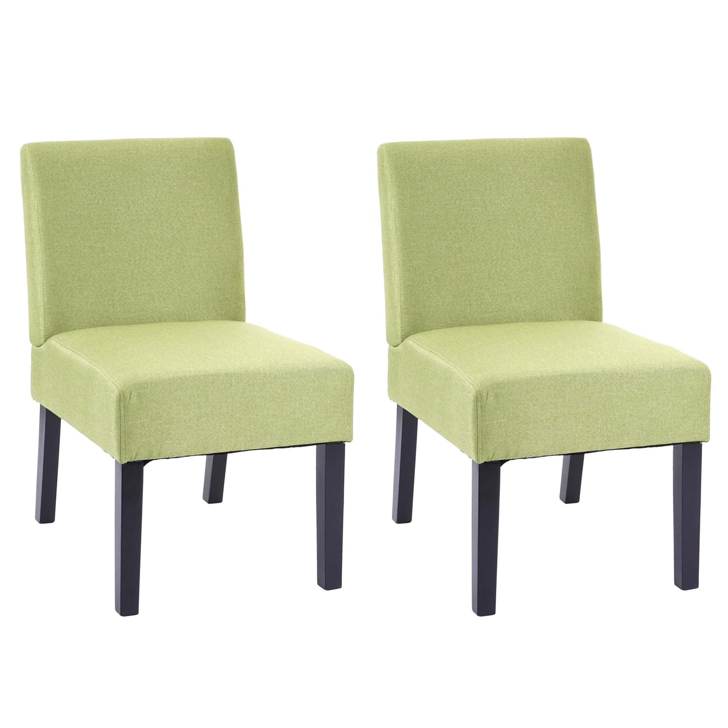 Cosmo Casa - Set van 2 Eetkamerstoelen - Lounge - Textiel - Groen