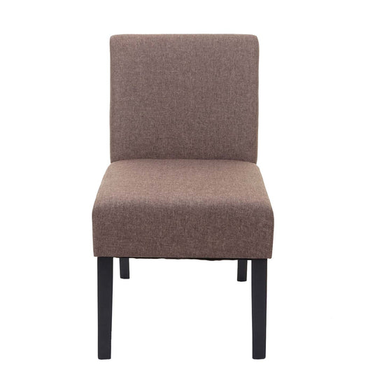 Cosmo Casa - Set van 2 Eetkamerstoelen - Lounge - Textiel - Bruin