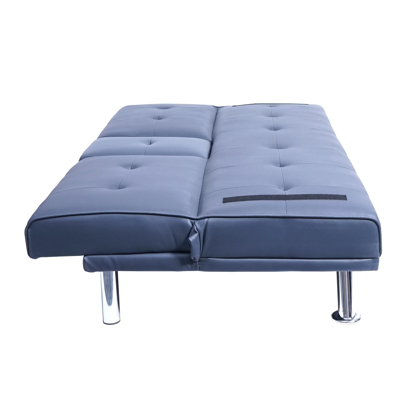 Cosmo Casa - 3-zitsbank - Bekerhouder - Kunstleer - Donkerblauw - 97×166 cm