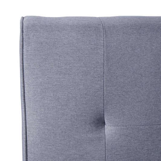 Cosmo Casa - 3-zitsbank - Bekerhouder - Kunstleer & Textiel - Zwart & Lichtgrijs - 97×166 cm