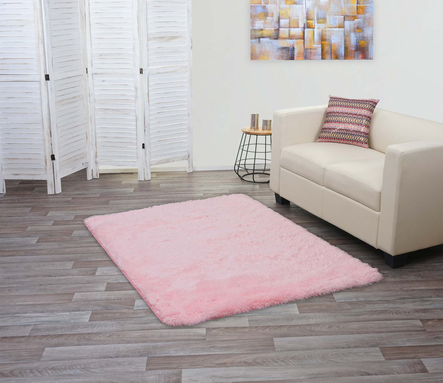 Cosmo Casa - Tapijt - Shaggy Runner - Textiel - Roze - 160×120 cm