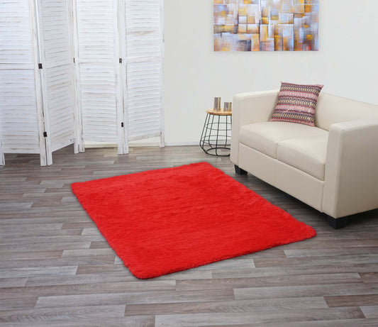 Cosmo Casa - Tapijt - Shaggy Runner - Textiel - Rood - 160×120 cm