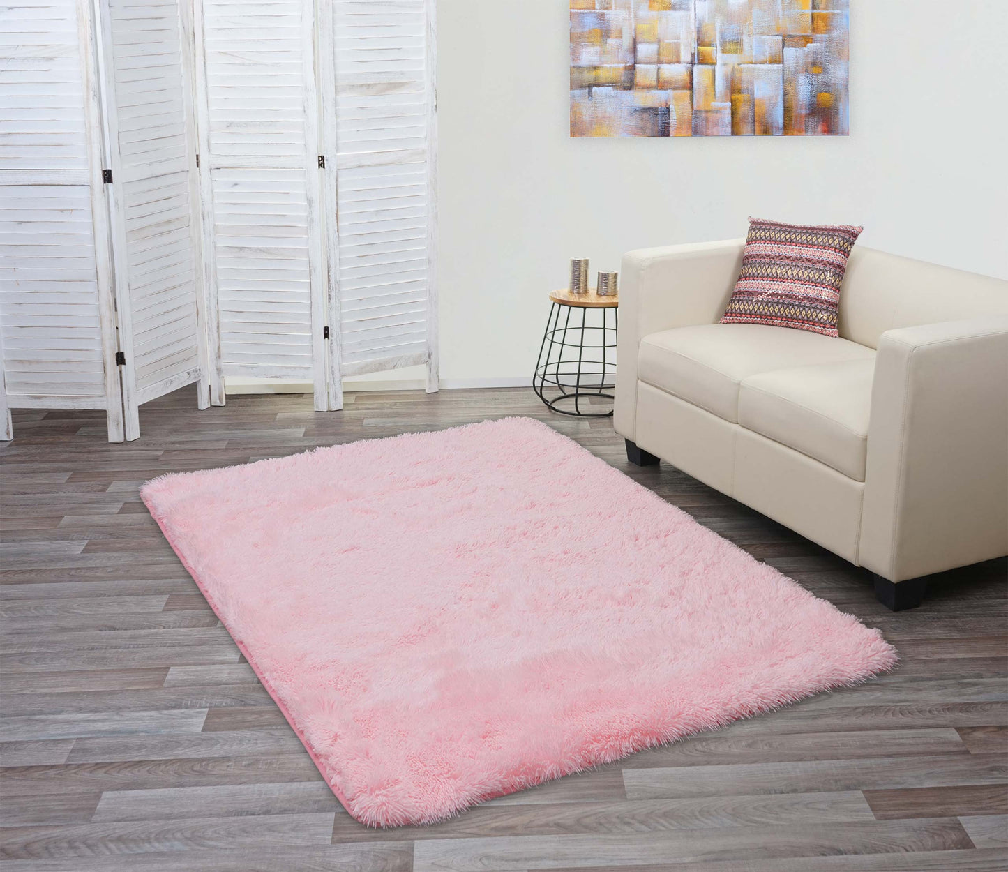 Cosmo Casa - Tapijt - Shaggy Runner - Textiel - Roze - 200×140 cm