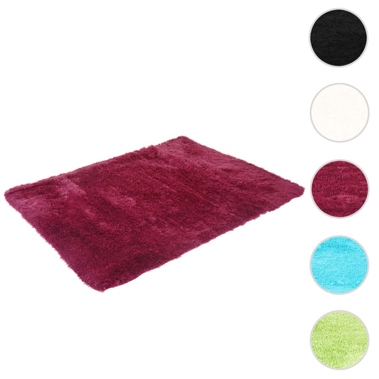 Cosmo Casa - Tapijt - Shaggy Runner - Textiel - Wijnrood - 200×140 cm