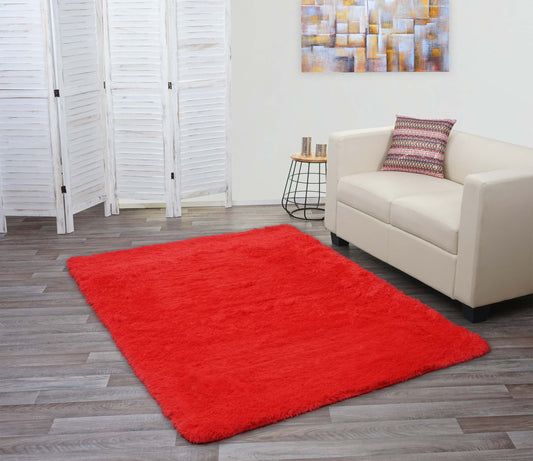Cosmo Casa - Tapijt - Fluffy Soft - Textiel - Rood - 200×140 cm
