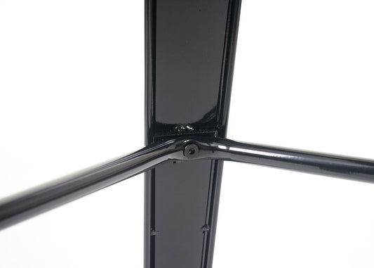 Cosmo Casa - Hoge tafel - Bistrotafel - Metaal & Hout - Zwart - 107×60×60 cm