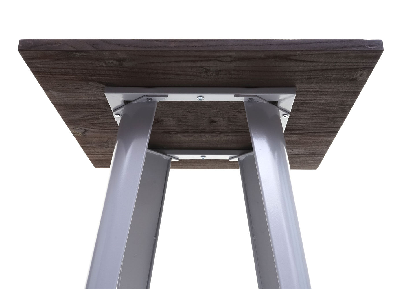 Cosmo Casa - Hoge tafel - Bistro - Metaal & Hout - Grijs - 107×60×60 cm