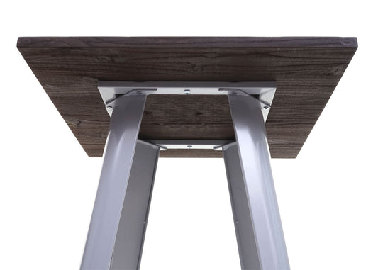 Cosmo Casa - Hoge tafel - Bistro - Metaal & Hout - Grijs - 107×60×60 cm