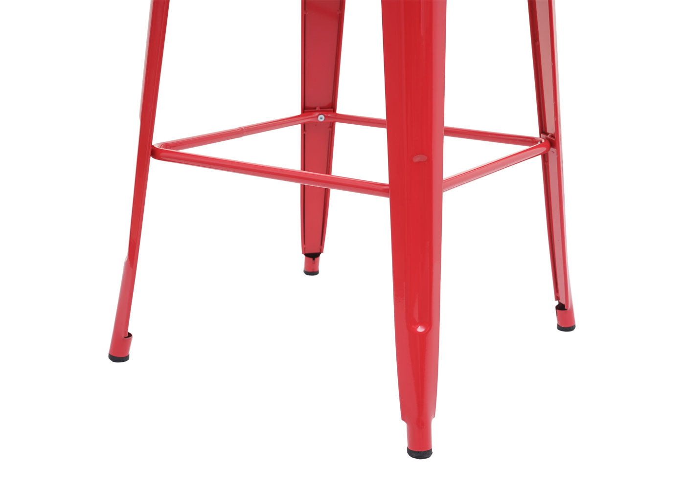 Cosmo Casa - Hoge tafel - Bistro - Metaal & Hout - Rood - 107×60×60 cm