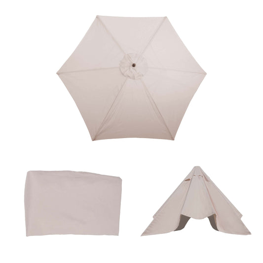 Cosmo Casa - Parasolhoes - Vervangend - Polyester - Crème - 3 m