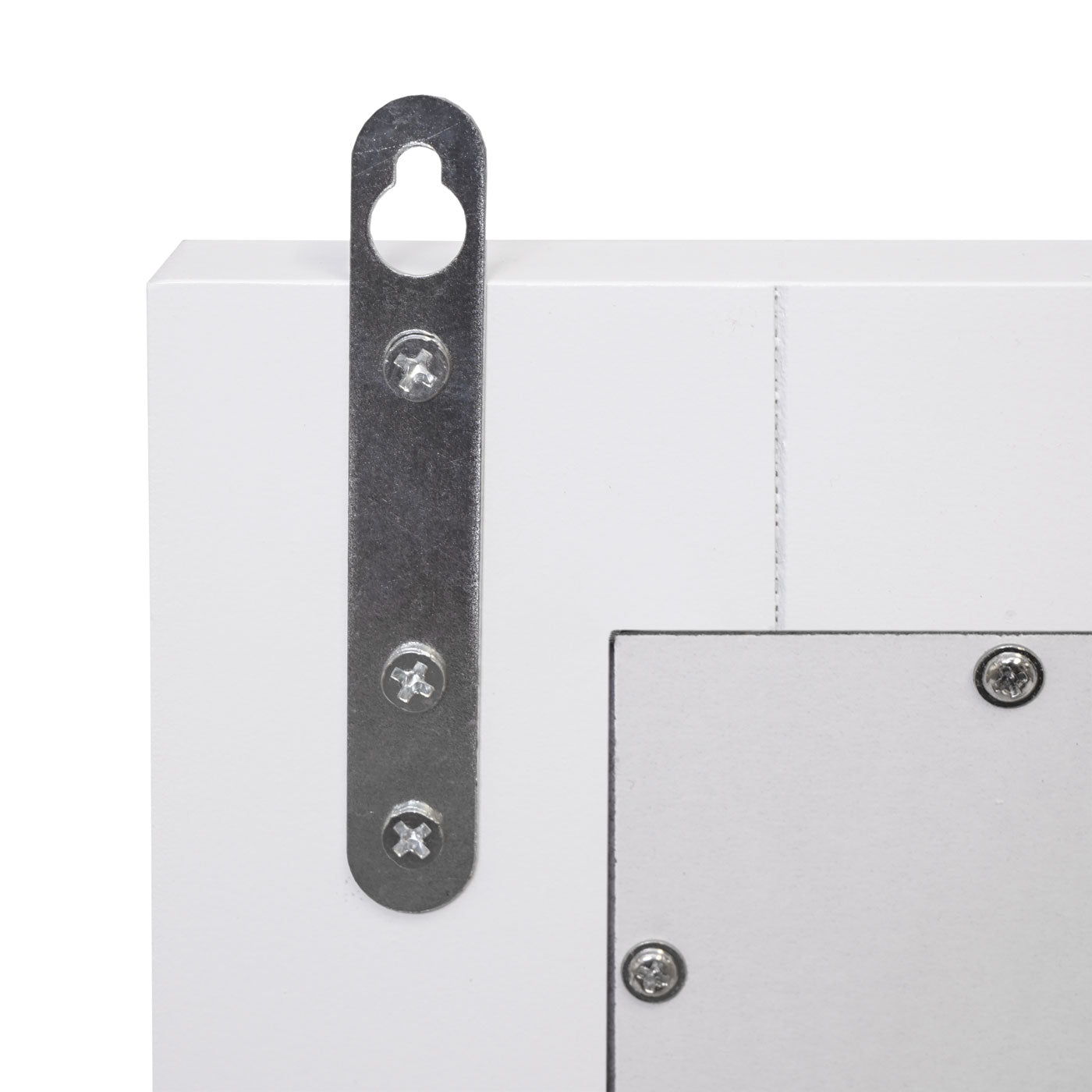 Cosmo Casa - Wandspiegel - Met opbergruimte - Hout - Wit - 58×59×12 cm