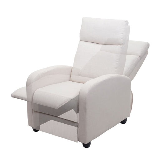 Cosmo Casa - TV-fauteuil - Verstelbaar - Textiel - Crème