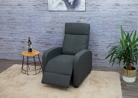 Cosmo Casa - TV-fauteuil - Verstelbaar - Textiel - Lichtgrijs