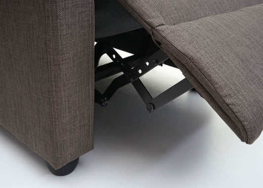 Cosmo Casa - TV-fauteuil - Verstelbaar - Textiel - Grijsbruin