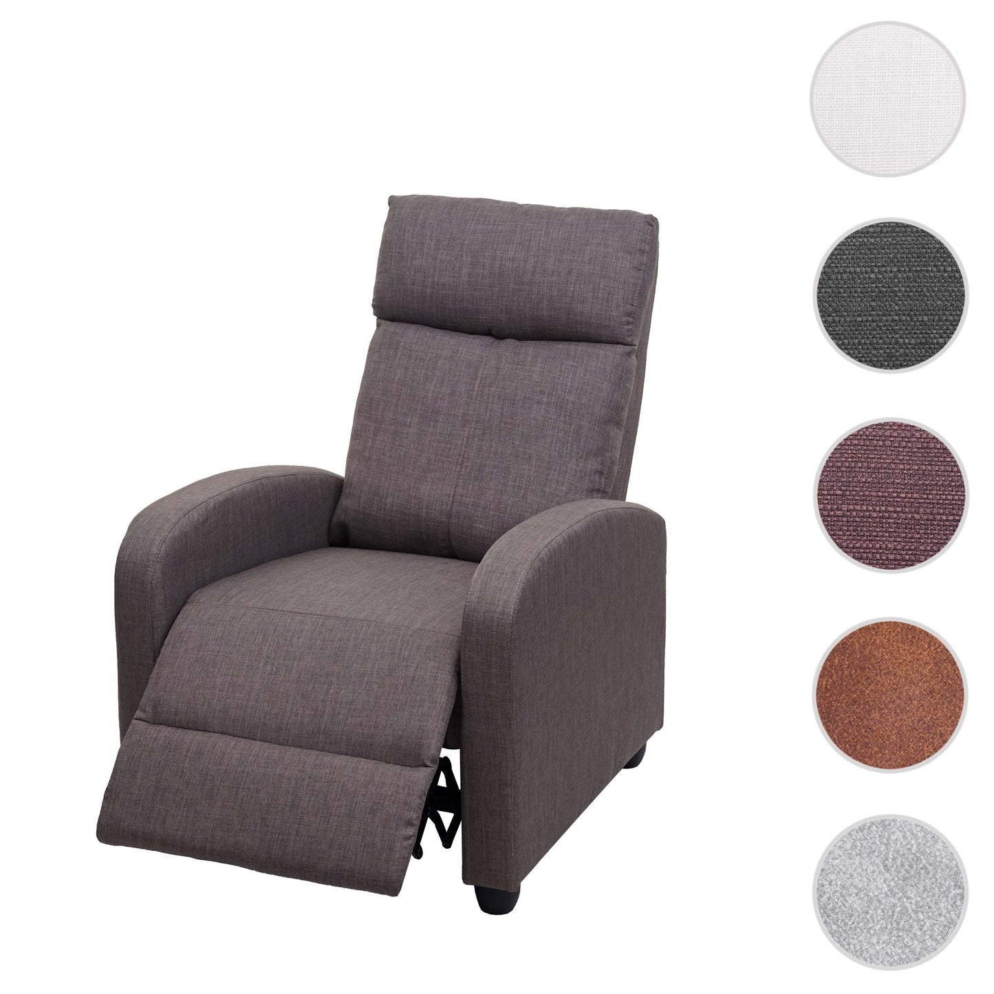 Cosmo Casa - TV-fauteuil - Verstelbaar - Textiel - Grijsbruin