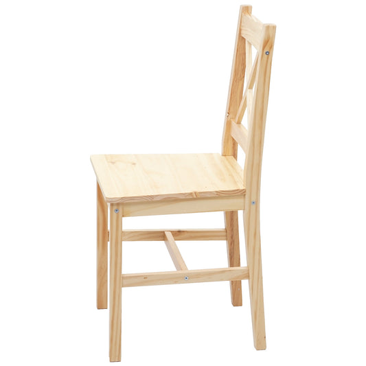 Cosmo Casa - Set van 2 Eetkamerstoelen - Landhuis - Massief hout - Grenen geglazuurd