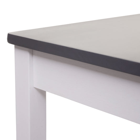 Cosmo Casa - Eetkamerset - Landhuis - Massief hout - Witgrijs - 110 cm