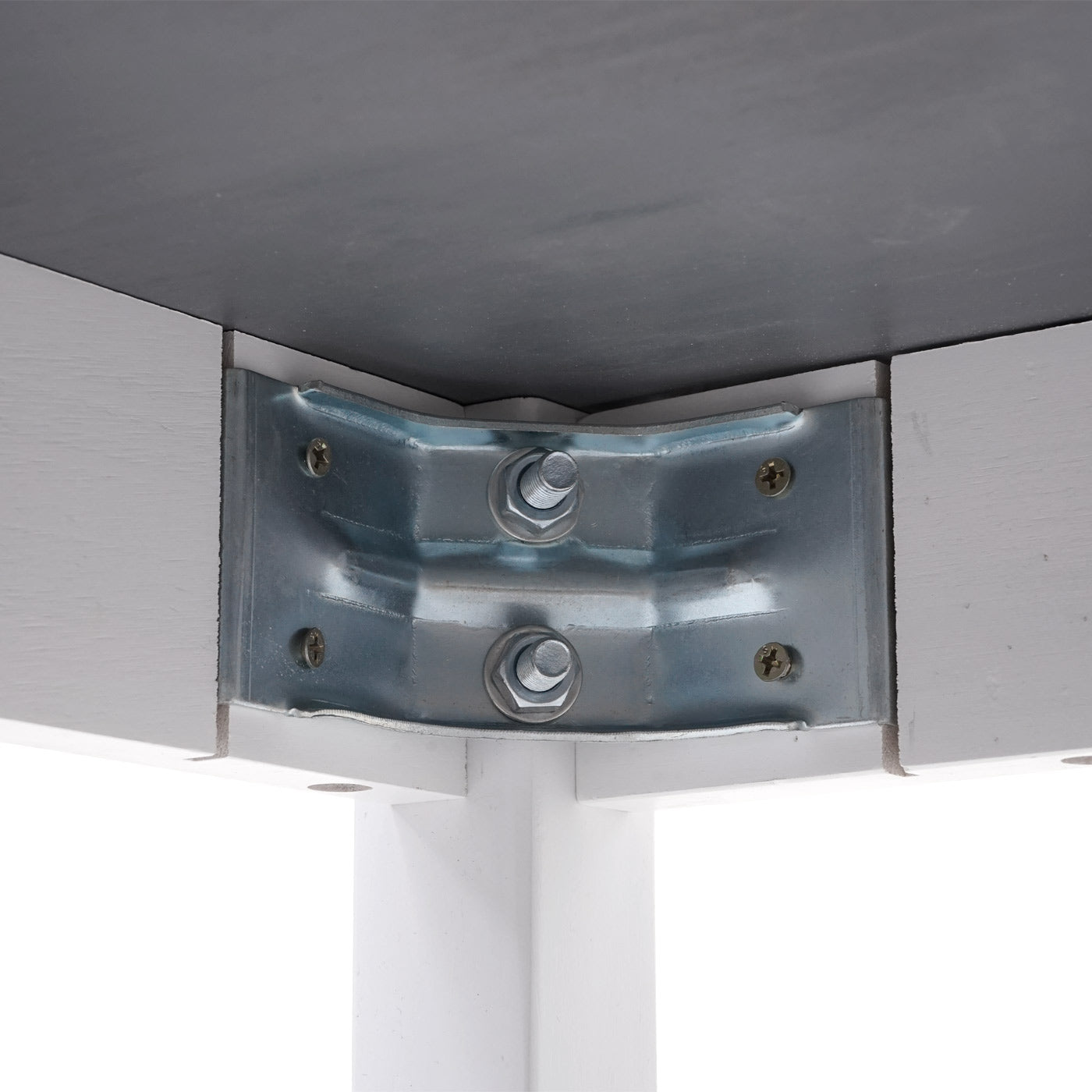 Cosmo Casa - Eetkamerset - Landhuis - Massief hout - Witgrijs - 110 cm