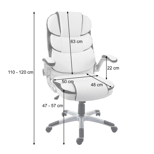 Cosmo Casa - Bureaustoel - Directie - Kunstleer - Zwart