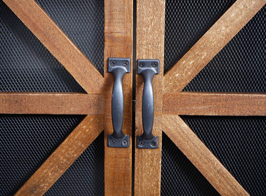 Cosmo Casa - Sideboard - Industrieel - Hout & Metaal - Bruin-Zwart - 80×126×38 cm