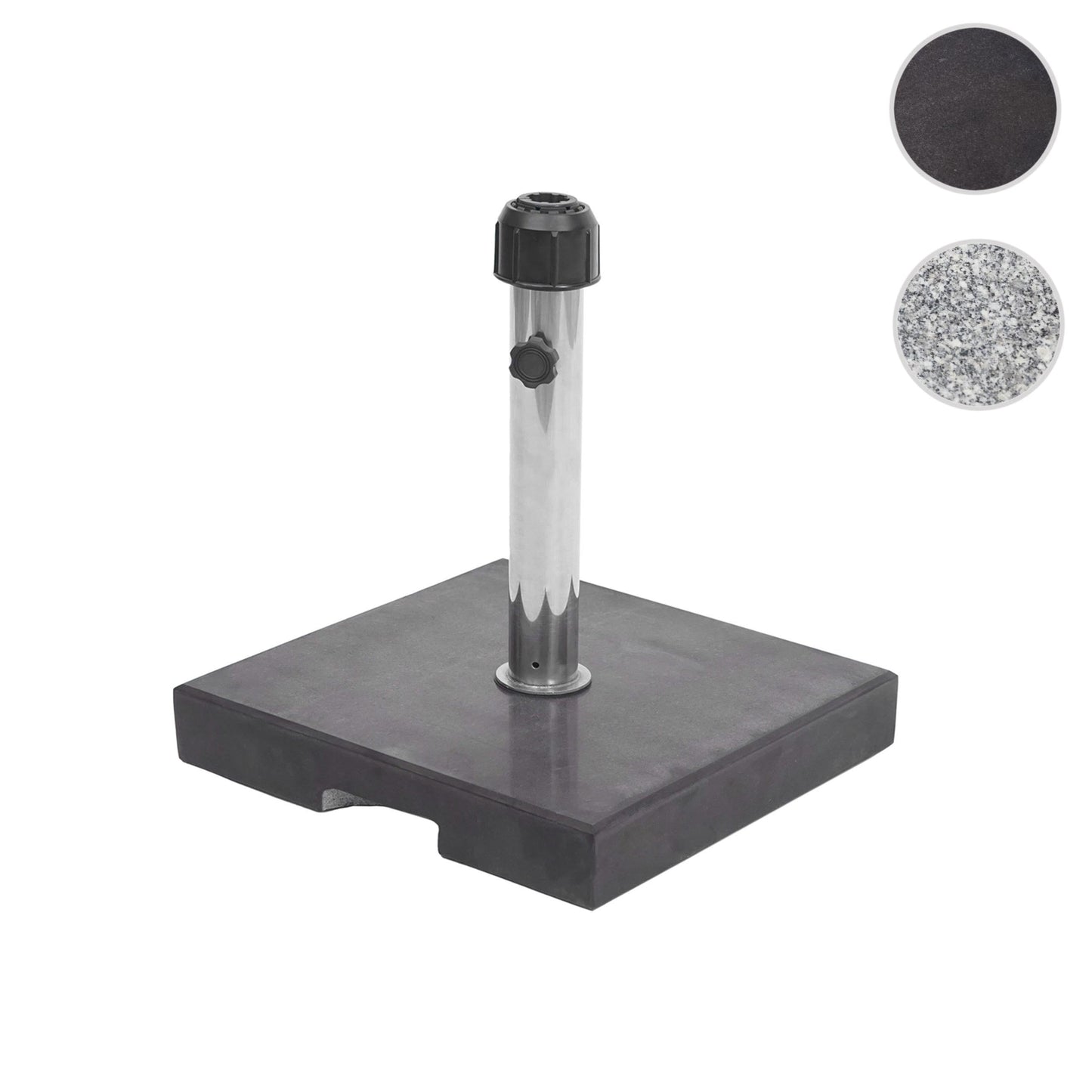 Cosmo Casa - Parasolstandaard - Paraplubak - Graniet - Zwart - Vierkant - 24 kg
