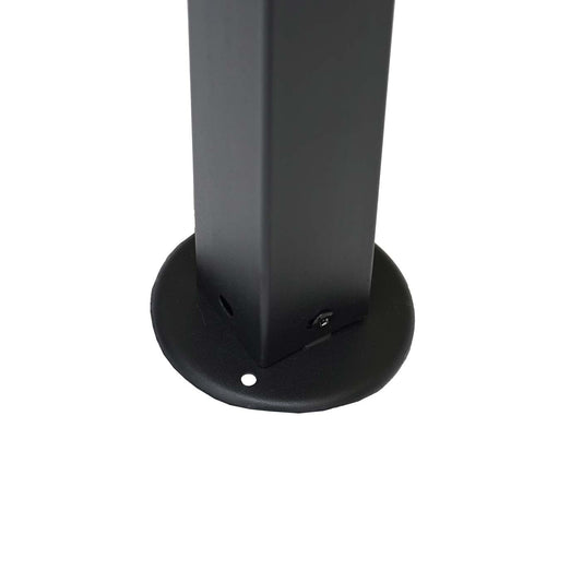 Cosmo Casa - Pergola - Verplaatsbare zijwand - Staal - Grijs - 2,5×2,5 m