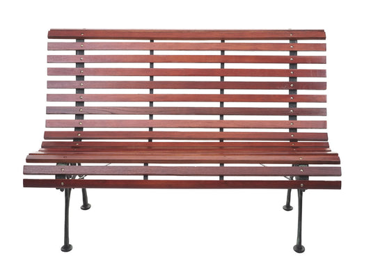 Cosmo Casa - Tuinbank - Parkbank - Hout & Gietijzer - Bruin - 122 cm - 22 kg