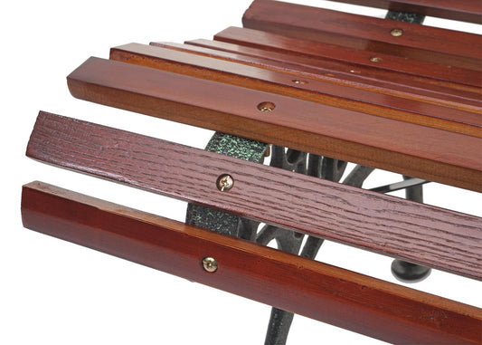 Cosmo Casa - Tuinbank - Parkbank - Hout & Gietijzer - Bruin - 122 cm - 22 kg