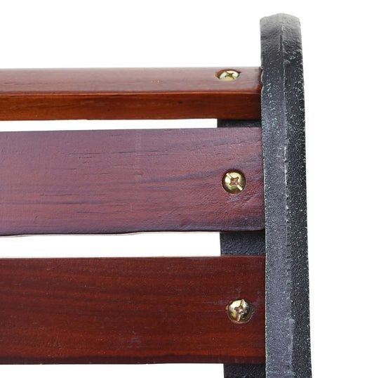 Cosmo Casa - Tuinbank - Parkbank - Hout & Gietijzer - Bruin - 125 cm - 20 kg