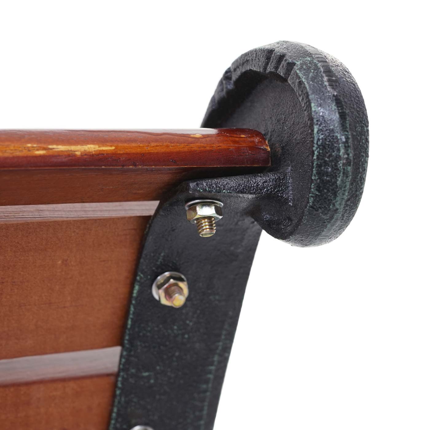 Cosmo Casa - Tuinbank - Parkbank - Hout & Gietijzer - Bruin - 125 cm - 20 kg