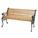 Cosmo Casa - Tuinbank - Parkbank - Hout & Gietijzer - Lichtbruin - 125 cm - 20 kg