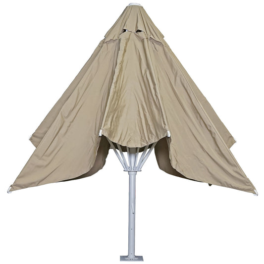 Cosmo Casa - Restaurantparasol - XXL - Polyester & Aluminium - Beige - 5×5 m (Ø 7,2 m) - 75 kg