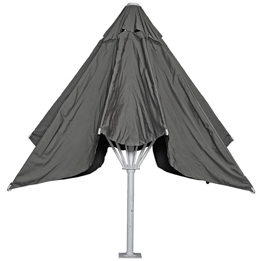 Cosmo Casa - Restaurantparasol - XXL - Polyester & Aluminium - Antraciet - 5×5 m (Ø 7,2 m) - 75 kg