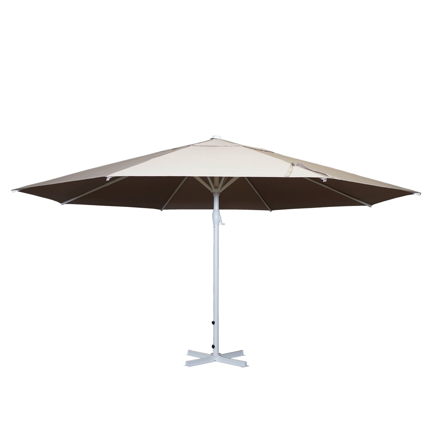 Cosmo Casa - Parasol - Zonder voet - Polyester & Aluminium - Crème-Beige - 5 m
