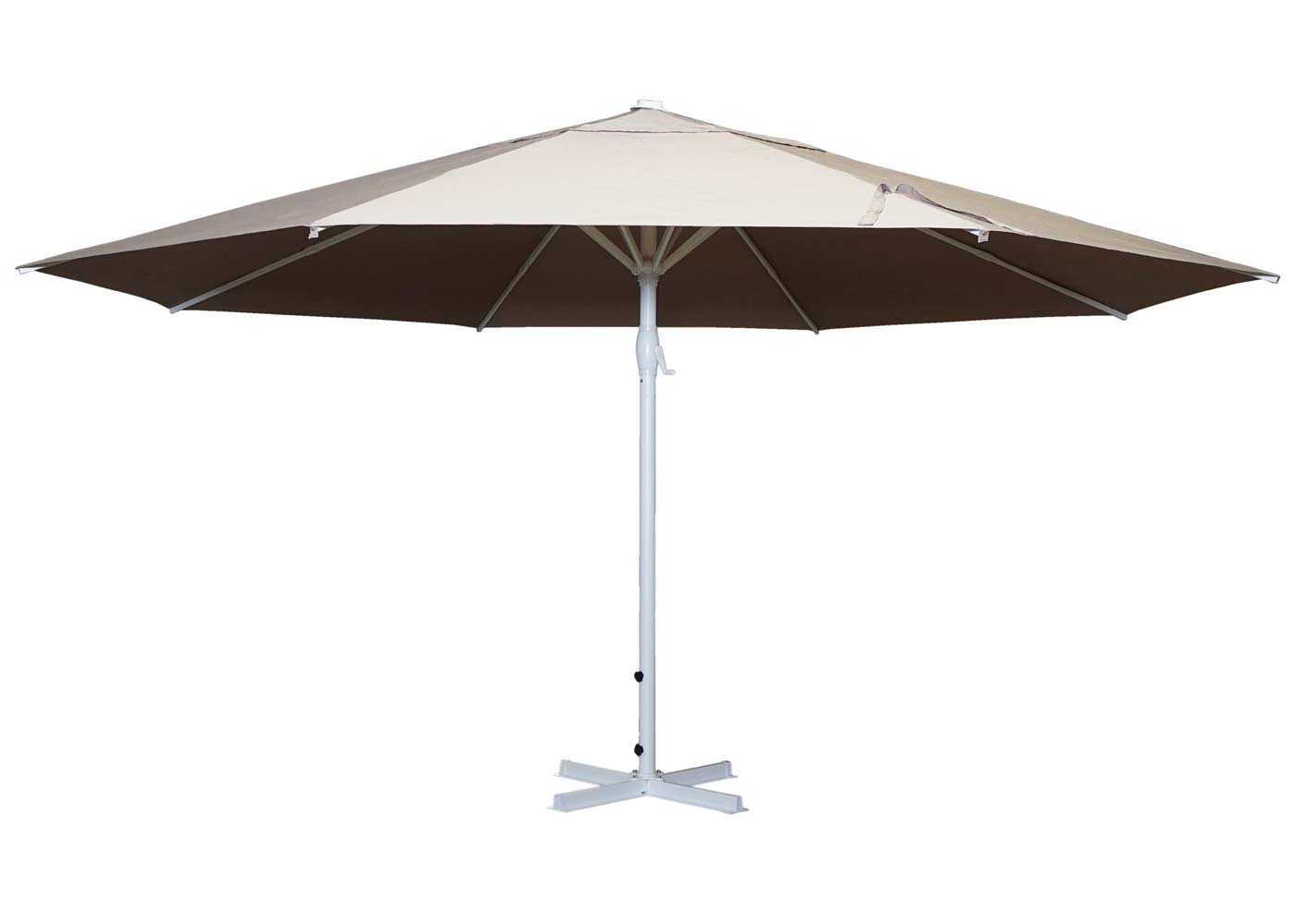 Cosmo Casa - Parasol - Zonder voet - Polyester & Aluminium - Crème-Beige - 5 m